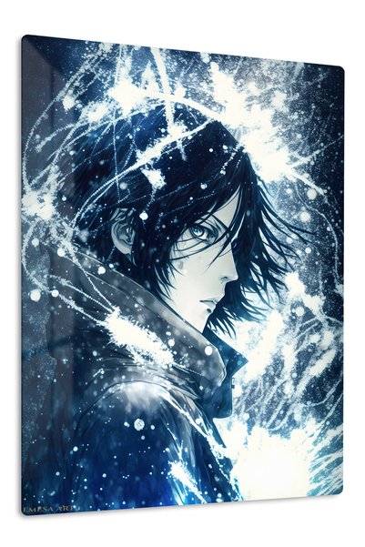 Emesa Art Ice Anime Warrior Anime Metal Wall Art