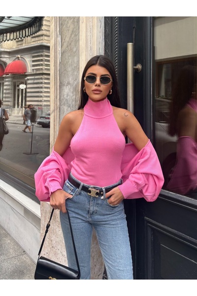 Cistern İstanbul Set cardigan cu guler înalt pentru femei, două piese