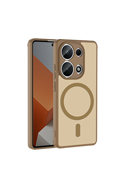 Xiaomi Redmi Note 13 Pro 4G Kılıf MagSafe Kamera Korumalı Mat Parmak İzi Tutmayan Wolf Dizayn