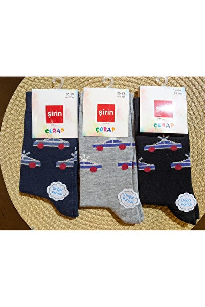 Şirin Natural Cotton Children's Socks 3-Pack