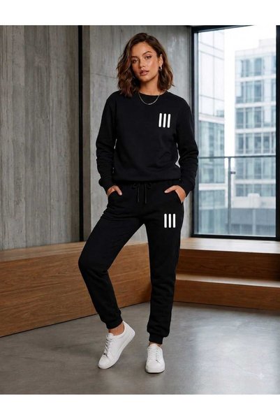 MEİS CLOTHES Zero Collar Sweat Suit 2-Piece Combination Seasonal Combination ...