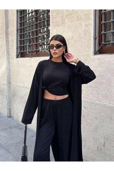 Cistern İstanbul Women's Crop Three-Piece Set