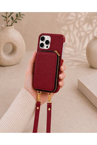 botyco Iphone 13 Pro Max (6.7 inç) Uyumlu Yanları Açık Slım Tasarım Cüzdanlı ...