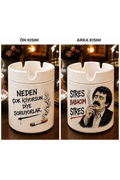 DKY Stress My Dad Stress Written on It Müslüm Gürses Ashtray
