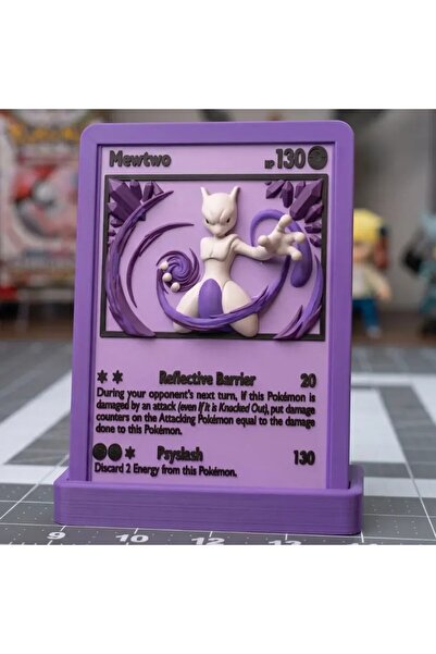 TokOyun Pokemon - MewTwo Dekoratif Kart Figürü