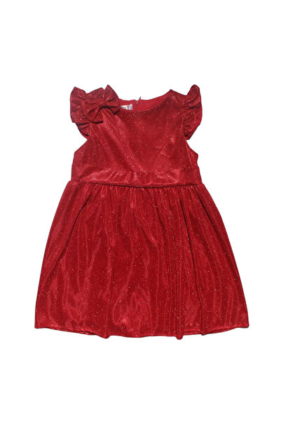 bebegen Girl's Red Glitter Ruffle Dress