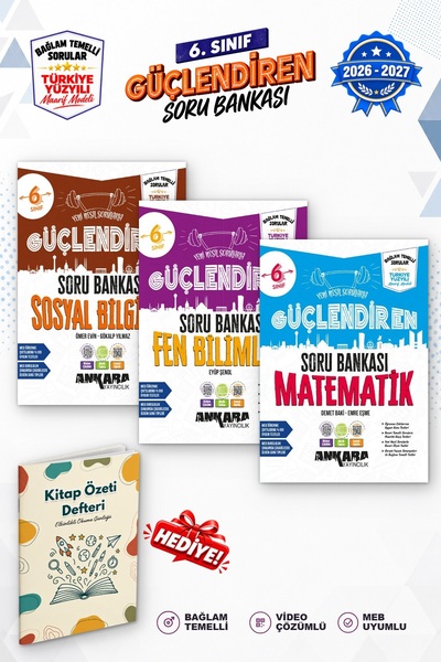 Ankara Yayıncılık 6.Sınıf Matematik Fen Bilimleri Sosyal Bilgiler Bağlam Teme...