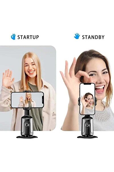 Generic Auto Face Tracking Phone Holder Tripod Stand Smart Selfie Stick 360 R...