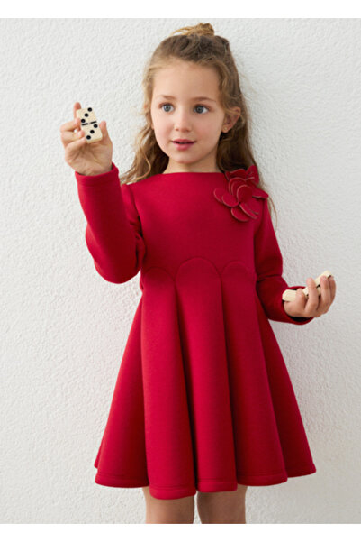 MAYORAL Red Girls' Floral Dress 4928