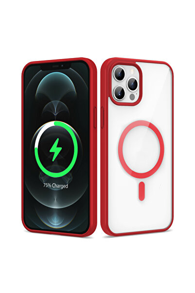 iPhone 11 Pro Max Kılıf Kenarlar İnce Arka Kısım MagSafe Kamera Yükseltili Silikon Wolf Dizayn