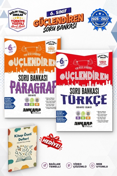 Ankara Yayıncılık 6.Sınıf Türkçe Paragraf Bağlam Temelli Soru Bankası 2026-2027