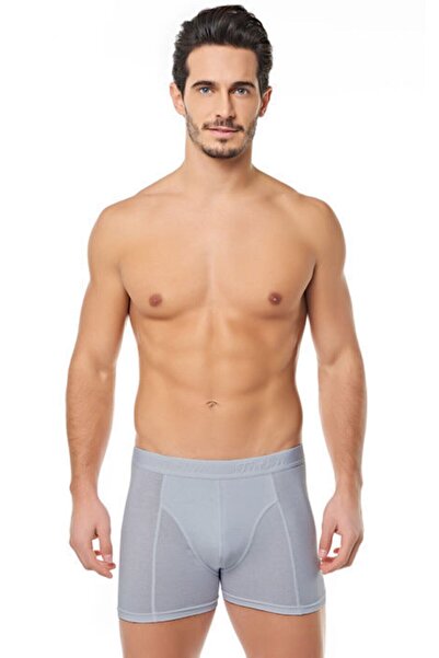 Zulu Ticaret Tutku-Men's White Lycra Sports Boxers 4Pcs