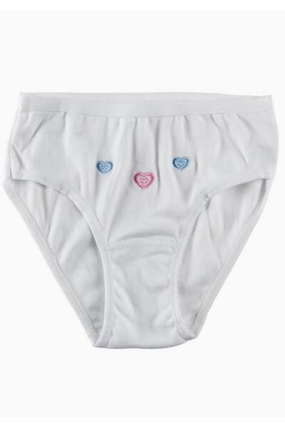 Zulu Ticaret Tutku-Girls' White 100% Cotton Panties New Season (6 Pieces Econ...