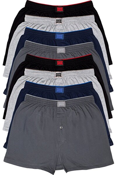 Zulu Ticaret Tutku-Men's Combed Cotton Plain Boxer 4-Pack