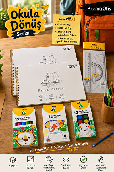 Adel Back to School Series Student Drawing and Painting Set – Dry Paint, Wate...