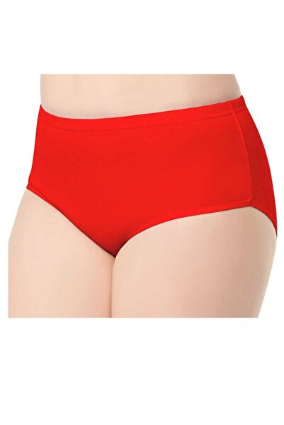 Zulu Ticaret Tutku-Women's Red Elastane Bato Panties 6 Pieces