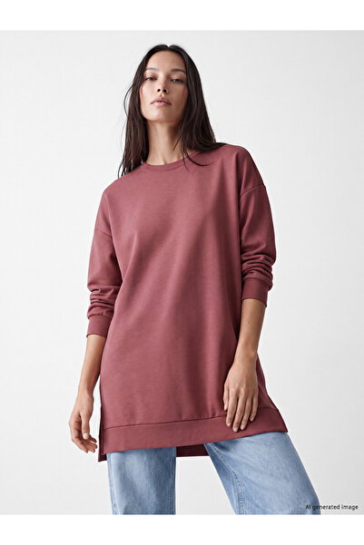 LC Waikiki Özmarka New Season Pink Soft Touch Women's Sweatshirt Tunic