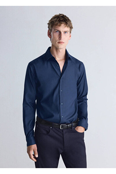MANGO Man Comfort stretch pamuklu non-iron slim fit gömlek