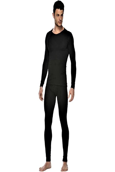 Zulu Ticaret Tutku-Men's Black Thermal Underwear