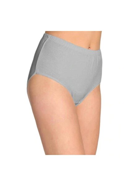 Zulu Ticaret Tutku-Women's Gray Lycra Bato Panties 6-Pack