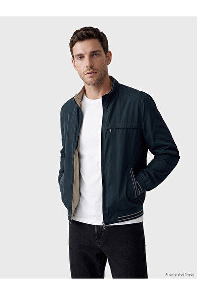 LC Waikiki Trendlucky Men's Stand Collar Jacket with Difference in Color