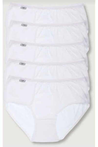 Zulu Ticaret Tutku-Women's White Panties 5 Pieces