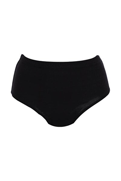 Zulu Ticaret Tutku-Women's Black Color 6 Pieces Ribana Bato Panties