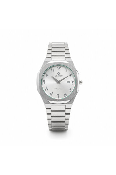 Clasico C1 AR Men’s Ultra-Thin Octagonal Stainless Steel Watch Arabic Edition...