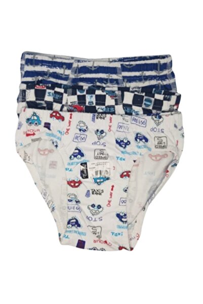 Zulu Ticaret Tutku-Erkek Boy's Colorful Patterned Elastane Printed 6-Piece Un...