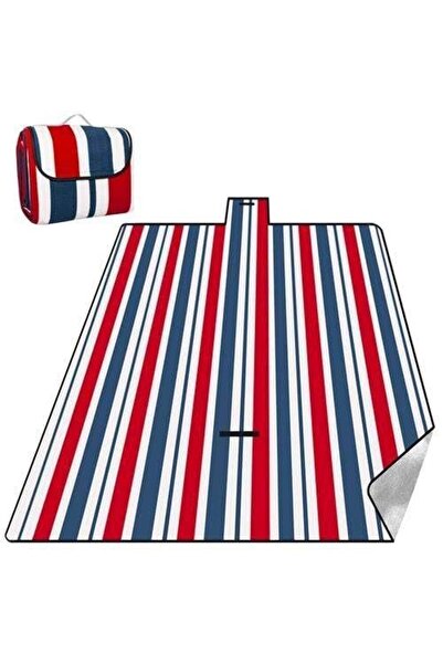 Solplant Patura picnic, model dungi, rosu, alb, albastru, 200x220 cm