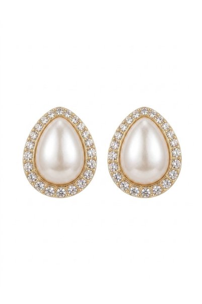 GenelTedarik Women's Gold Pearl Stylish Earrings Non-Tarnish Stainless Gift B...