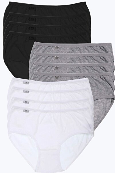 Zulu Ticaret Tutku-Women's 8-Pack Mixed Color Cotton Lycra High Waist Bato Pa...
