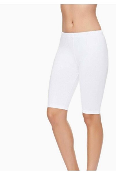 Zulu Ticaret Tutku-Over the Knee Modal Elastane Short Women's Leggings |   Wh...