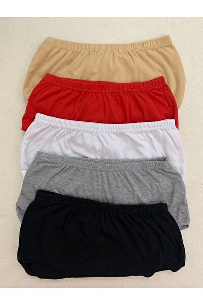 Zulu Ticaret Tutku-Women's Colorful Elastane Bato Panties 6-Pack