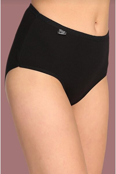 Zulu Ticaret Tutku-Women's Black Elastane Bato High Waist Panties 3-Pack