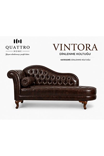 QUATTRO HOME Vintora Chester Dinlenme Koltuğu – Kapitoneli Şezlong