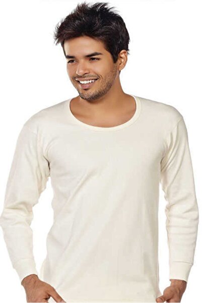 Zulu Ticaret Tutku-Men's Beige Cotton Thermal Underwear