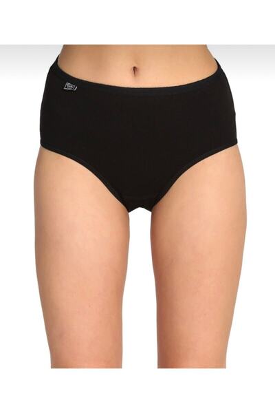 Zulu Ticaret Tutku-Women's 6-Piece Black Lycra Bato Panties Mrt0924S6