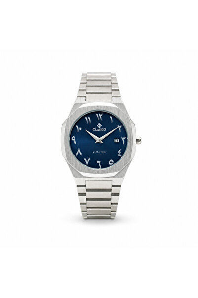 Clasico C1 AR Men’s Ultra-Thin Octagonal Stainless Steel Watch Arabic Edition...