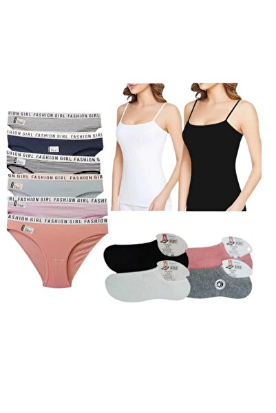 Zulu Ticaret Tutku-6 Pieces of Tutku Multi-Colored Panties, 2 Pieces of Elast...