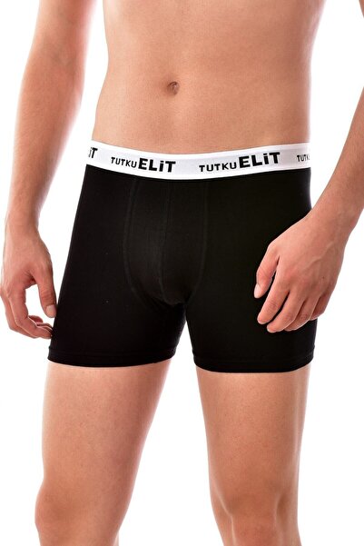 Zulu Ticaret Tutku-Men's Black Elite Modal Elastane Boxer 6 Pieces 1252