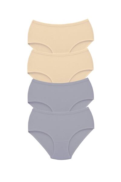 Zulu Ticaret Tutku-4 Pieces Women's High Waist Bato Thick Rubber Panties S8