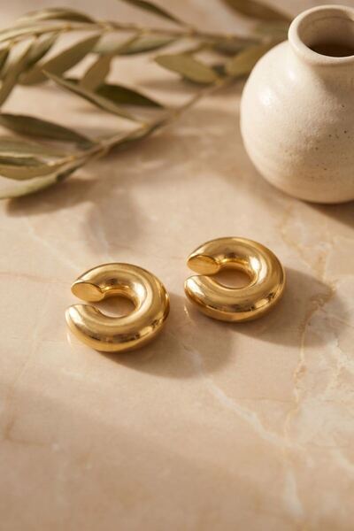 norsary 316L Steel Gold Color Double Earcuff Earrings