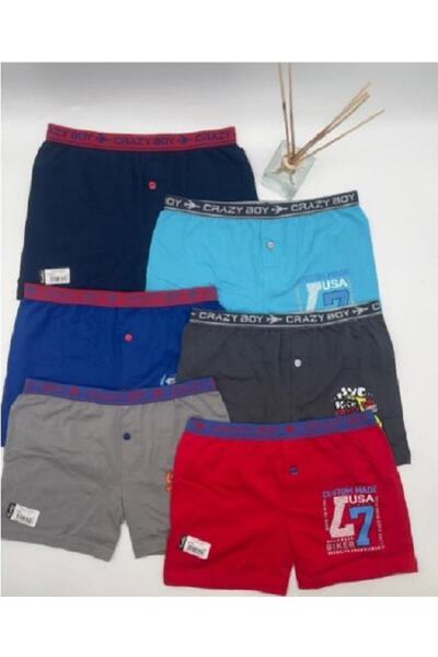 Zulu Ticaret Tutku-Children's Elastane Printed Boxer 3-Pack