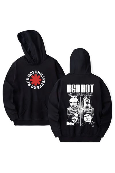 STİL-X Red Hot Chili Peppers Printed Cotton Long Sleeve 3 Thread Hooded Sweat...
