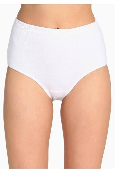 Zulu Ticaret Tutku-Women's White Ribana Bato Panties New Season (6 Pieces Eco...
