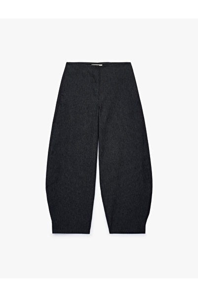 Koton Normal Bel Düz Paça Balon Fit Barrel Pantolon