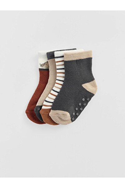 LC Waikiki Striped Baby Boy Socks 4-Pack (W6)