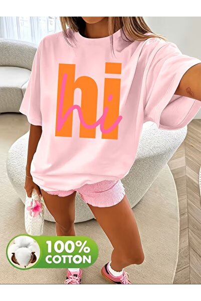 yombaa Women's 100% Solid Color Round Neck T-Shirt, Color Block Orange Pink L...