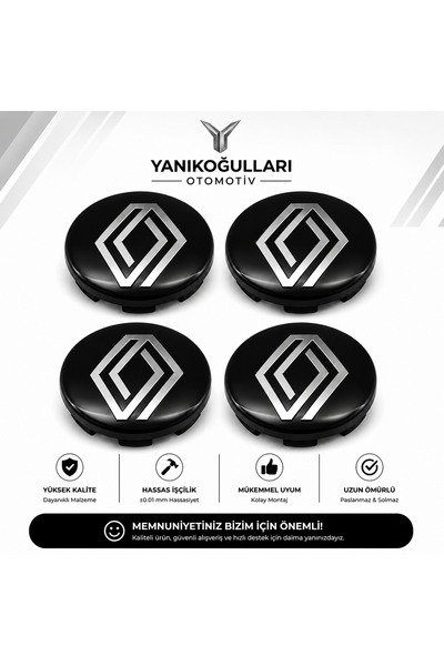 YANIKOĞULLARI OTOMOTİV RENAULT CLİO 4/ MEGANE 4 JANT GÖBEK KAPAĞI /4 ADET